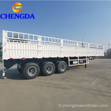 Cargo en vrac 40ton 3 Aile Fence Semi Trailer